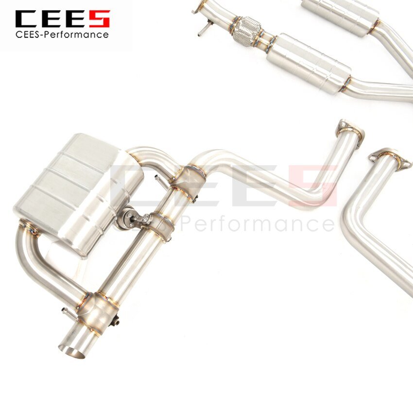 CEES Exhaust System For Dodge Challenger 3.6 Stainless Steel Performance Valve Muffler Catback Escape Tubo Escape Coche Car Part