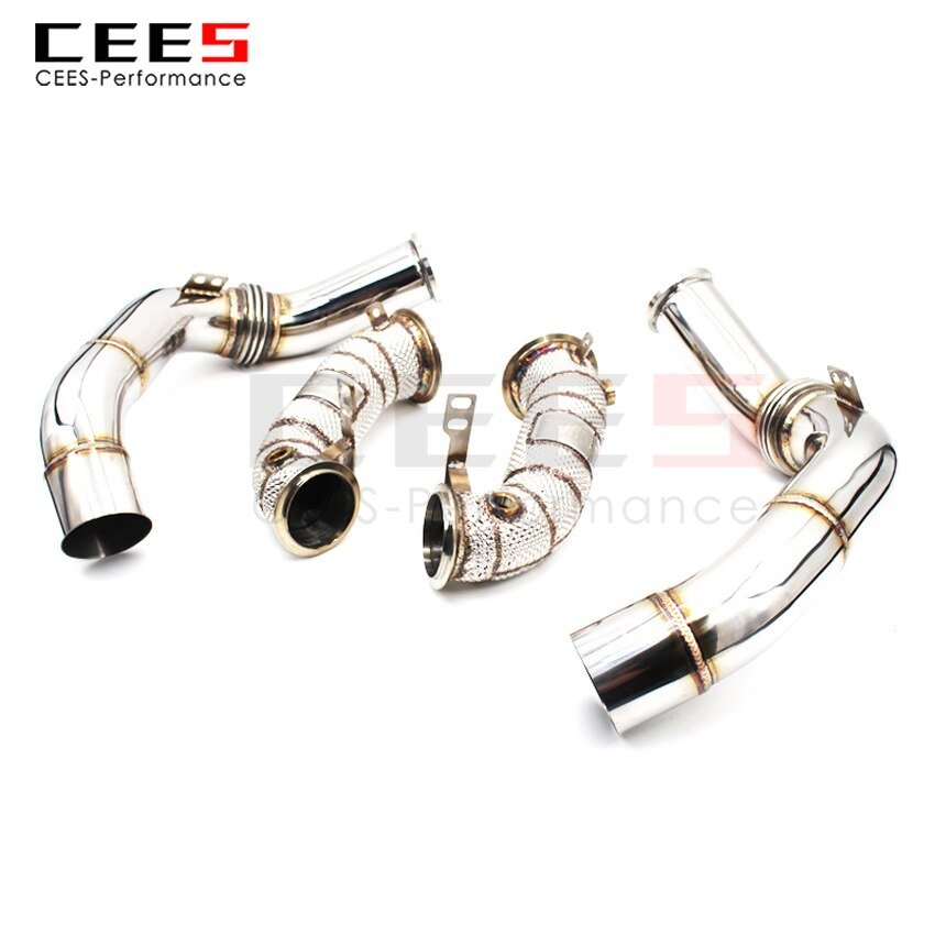 CEES Exhaust System For BMW M5 F90 4.4T Headers Without Catalyst No cat Downpipe Manifold Stainless Steel Car Accessories