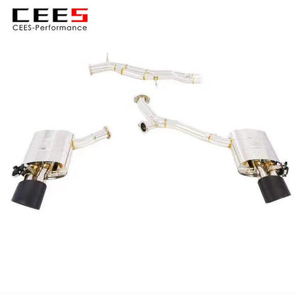 CEES Catback For AUDI RS4 2.9T 2019-2022 Racing Car Valve Muffler Titanium Alloy Valvula Escape Electrica Exhaust System Scarico