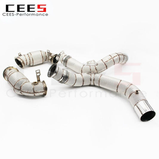 CEES Exhaust Downpipe for BMW X6/X6M 4.4TT V8 2019-2023 Tuning High Performance Catalytic Converters with Catalyst ExhaustSystem