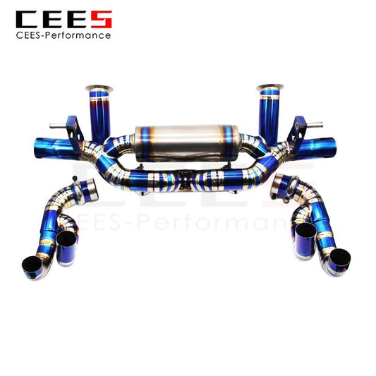 CEES High Performance Catback Exhaust For AUDI R8 V8/V10 2010-2015 Titanium alloy Racing Exhaust Pipe valve control Exhaust pipe