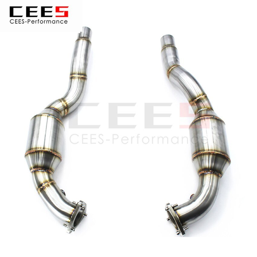 CEES Exhaust System For PORSCHE 911 (997.1 997.2) Headers With Catalyst Test Pipe Converter High Flow Catted Exhaust Downpipe