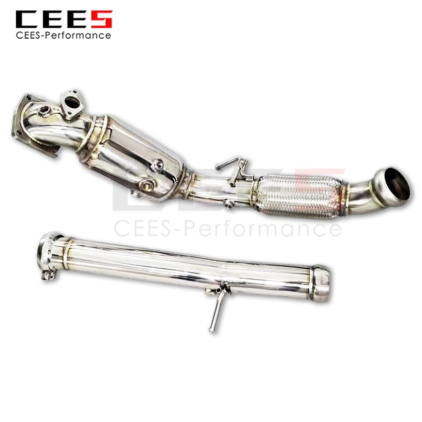 CEES Exhaust System For Jeep Wrangler Rubicon JL 2.0T 2018-2020 Headers Test Pipe Converter High Flow Catted Exhaust Downpipe