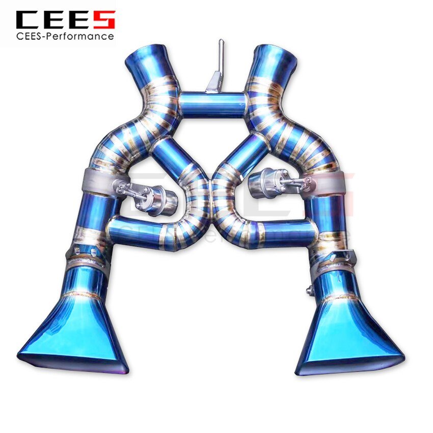 CEES Exhaust System For Mclaren MP4-12C Titanium Alloy Catback Valve Muffler Auto Modification Terminale Scarico Auto Car Parts