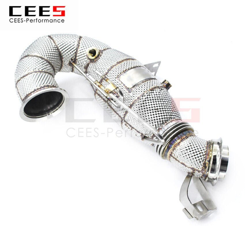 CEES Exhaust System For Mercedes-Benz E53 AMG Headers With Catalyst Test Pipe Converter High Flow Catted Exhaust Downpipe