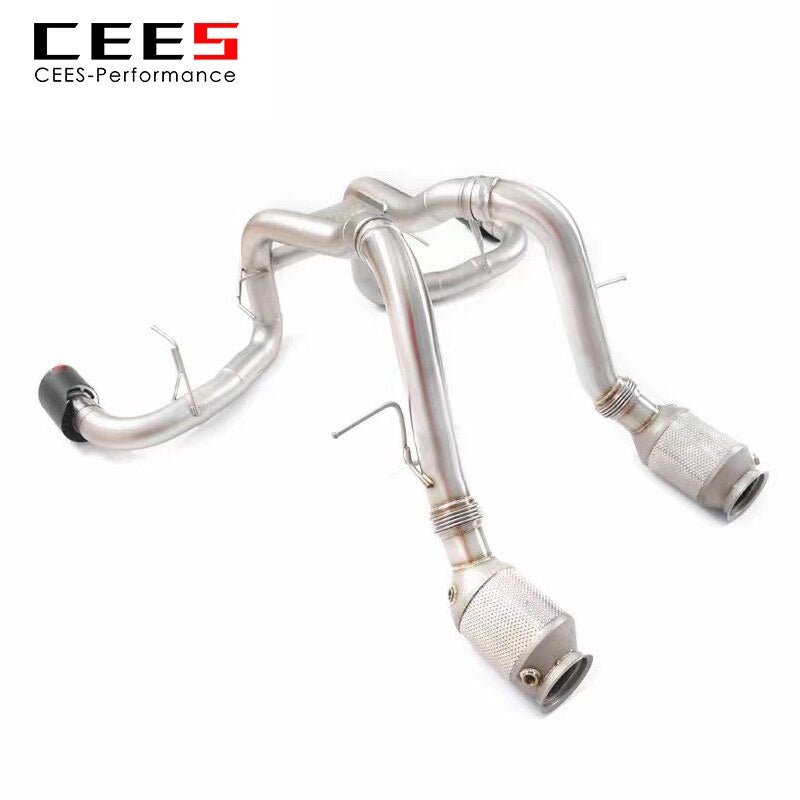 CEES Catback Exhaust for Mclaren Mclaren 570S 3.8 2015-  High Flow Catted Downpipe Valve Muffler Performance Exhaust System