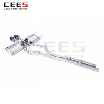 CEES Exhaust System For Jaguar F-TYPE 3.0T 17-21 Stainless Steel Valve Muffler Catback Escape Tubo Escape Coche Car Parts