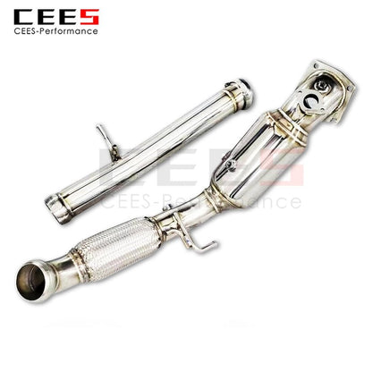 CEES Exhaust System For Jeep Wrangler Rubicon JL 2.0T 2018-2020 Headers Test Pipe Converter High Flow Catted Exhaust Downpipe