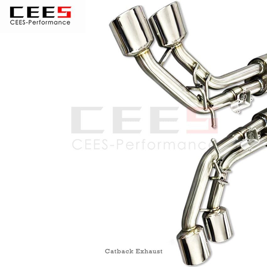 CEES Exhaust System For Mercedes-Benz G500 G63 W464 4.0T Stainless Steel Valve Muffler Catback Escape Tubo Escape Coche Car Part