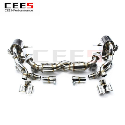 CEES Exhaust System For Porsche 911 997.1 Stainless Steel Valve Muffler Catback Escape Tubo Escape Coche Terminale Scarico Auto