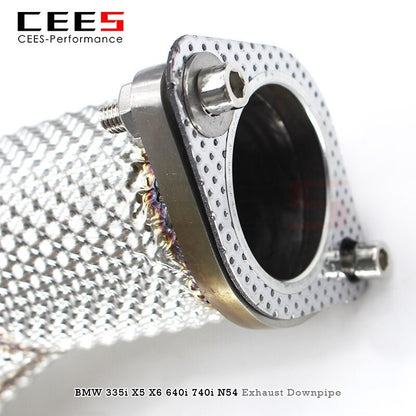 CEES Downpipe for BMW 335i F30 3.0T N54 2013-2015 Car Tuning Without Catalyst Catalytic Converters Catless Downpipe Exhaust Pipe