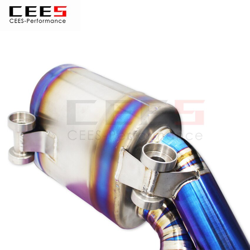 CEES Exhaust System For Porsche 911 991.1 3.4 Titanium Alloy Catback Valve Muffler Auto Modification Terminale Scarico Auto