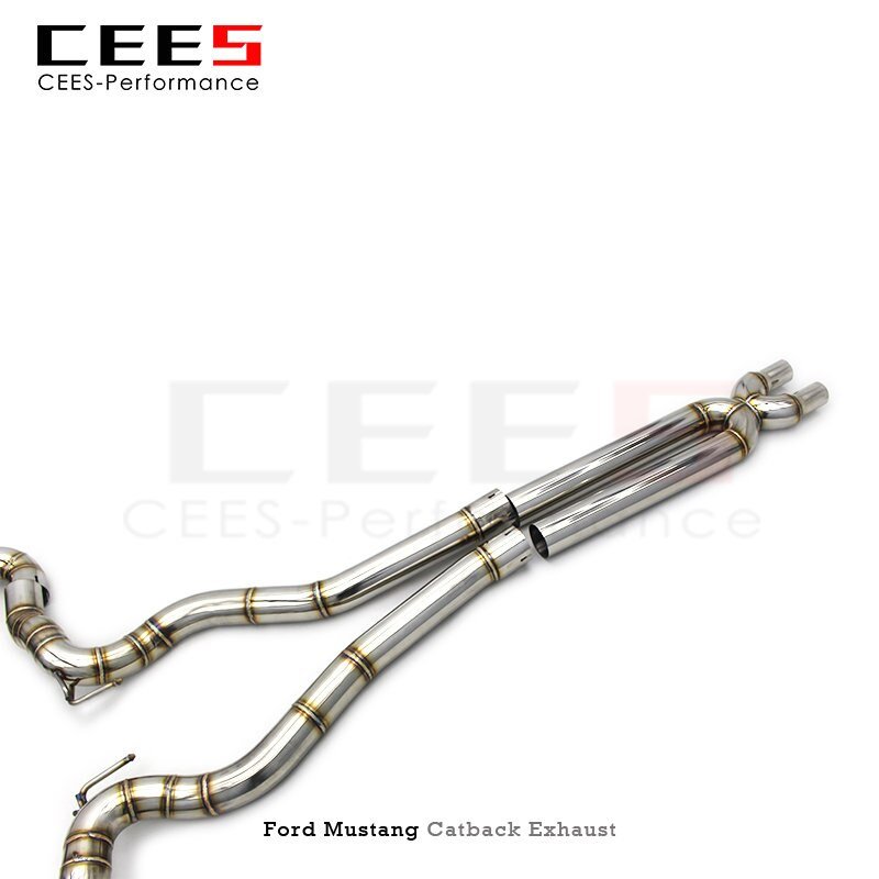 CEES Catback Exhaust for Ford Mustang 5.0L 2011-2019 Stainless Steel Car Exhaust System Tuning Performance Exhaust Pipe Escape