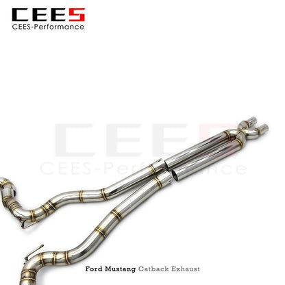 CEES Catback Exhaust for Ford Mustang 5.0L 2011-2019 Stainless Steel Car Exhaust System Tuning Performance Exhaust Pipe Escape