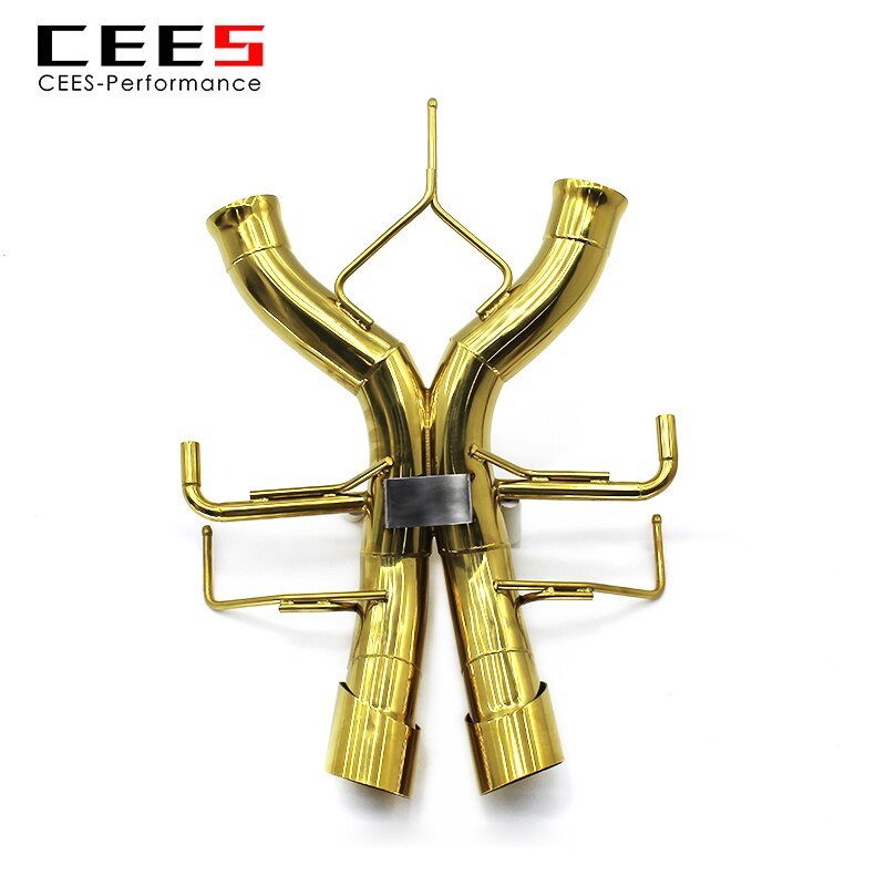 CEES Catback Exhaust for Mclaren P1 3.8 Hybrid 2013- Stainless Steel Performance Exhaust Valve Control Gold-plated ExhaustSystem