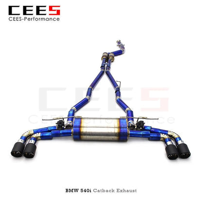 CEES Exhaust for BMW 530/540/540i G30/G38 2.0T/3.0T B48 17-2023 Tuning Performance Titanium Alloy Exhaust System Muffler Escape