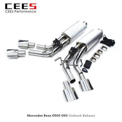 Catback Exhaust For Mercedes-Benz G500/G550/G63 W464 4.0T 2018-2020 Stainless Steel Exhaust Pipe Car Exhaust System