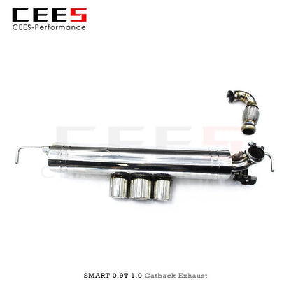 CEES Catback Exhaust for SMART W453 1.0/0.9T 2015-2021 Performance Valve Control Exhaust Pipe Muffler Stainless Steel Escape