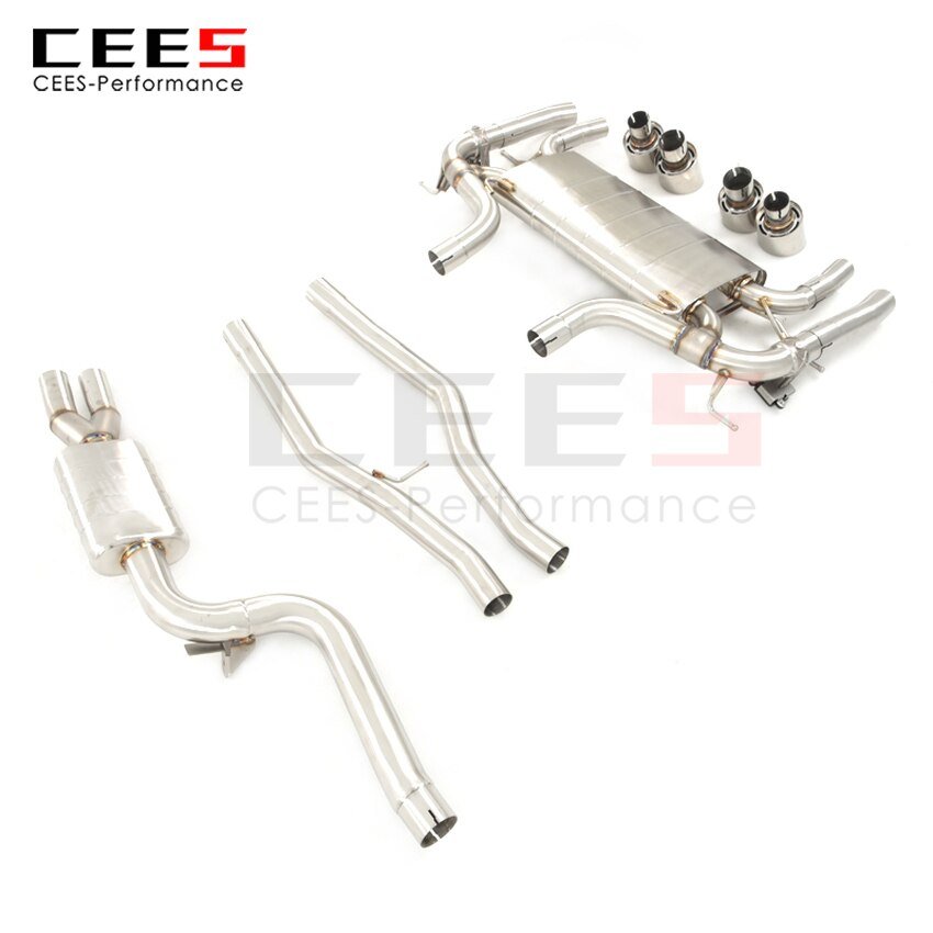 CEES Exhaust System For Jaguar F-TYPE 2.0T Stainless Steel Valve Muffler Catback Escape Tubo Escape Coche Terminale Scarico Auto