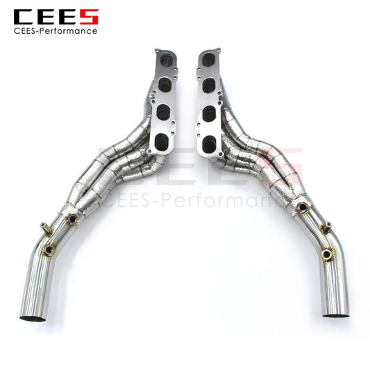 CEES Exhaust System For Mercedes-Benz C63 AMG Headers Stainless Steel Test Pipe No cat Downpipe