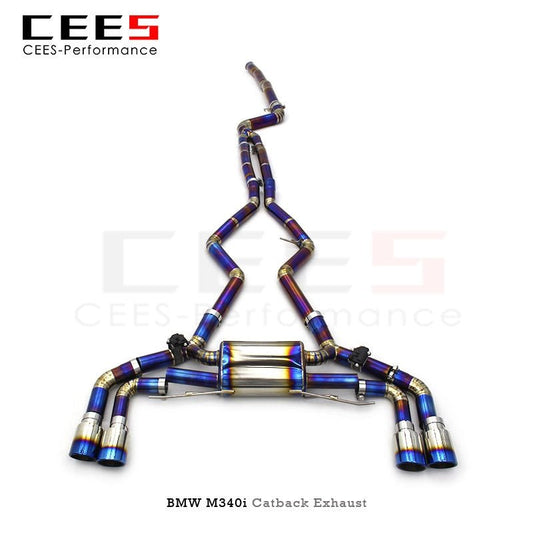 CEES Catback Exhaust for BMW M340/M340i 3.0T 2019-2023Car Exhaust System Titanium Alloy High Performance Valve Exhaust Pipe