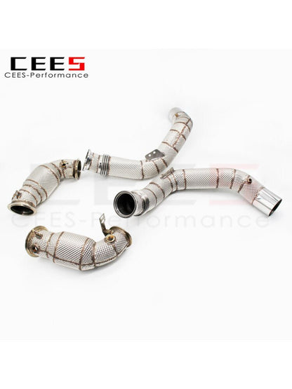 CEES Exhaust Downpipe for BMW X6/X6M 4.4TT V8 2019-2023 Tuning High Performance Catalytic Converters with Catalyst ExhaustSystem