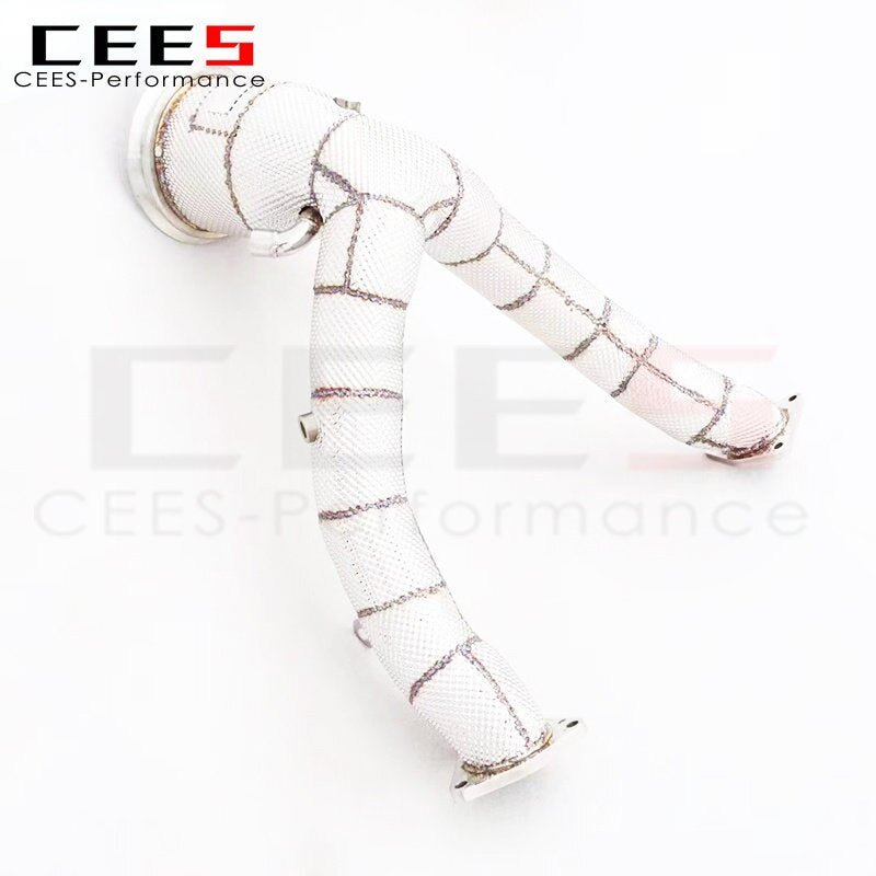 CEES Exhaust Downpipe for Porsche Macan S/Turbo 3.0T/2.9T 2018-2023 Stainless Steel Catless Car Catalytic Converter System