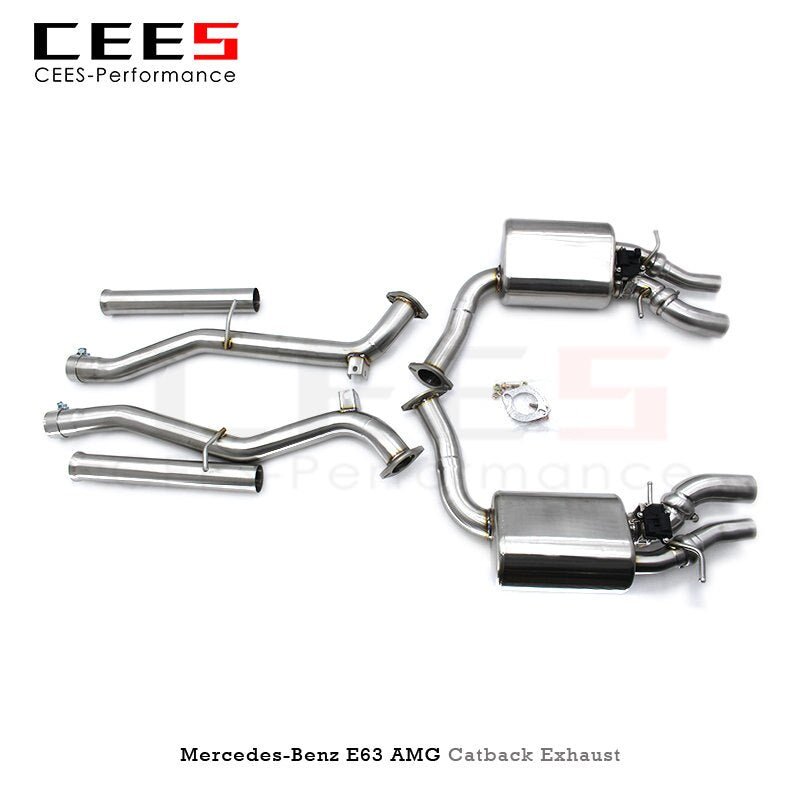 CEES Catback Exhaust for Mercedes-Benz E63 AMG 2007-2015 Escape Stainless Steel Exhaust Pipe Muffler Performance Exhaust System