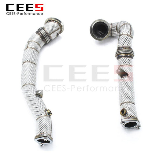 CEES Exhaust System For BMW X6 E71 N54 Headers With/Without Catalyst Test Pipe Converter High Flow Catted Exhaust Downpipe