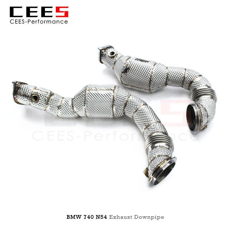 CEES Downpipe for BMW TH7 730/740 N54 F02 3.0T 2009-2015  High Flow Catted Downpipe Catalytic Converters Heat Insulation Tuning