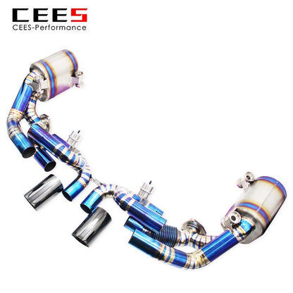 CEES Catback Exhaust for Porsche 911 991.1 3.4/3.8 2012-2015 Upgrade GT3 Performance Titanium Alloy Valve Muffler Escape