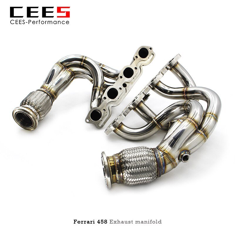 CEES Exhaust manifold For Ferrari 458 Spider 2019- Racing performance Exhaust Pipe Stainless Steel Downpipe Car Exhaust System