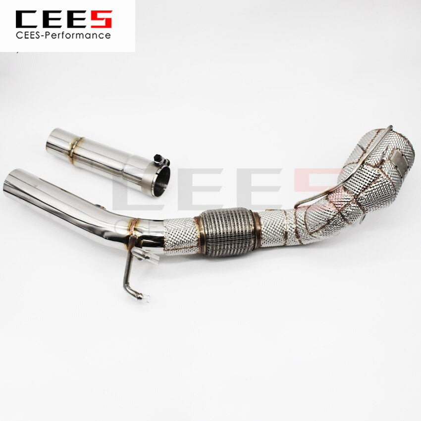 CEES Exhaust System For Volkswagen VW golf 8 GTI Headers With Catalyst Test Pipe Converter High Flow Catted Exhaust Downpipe