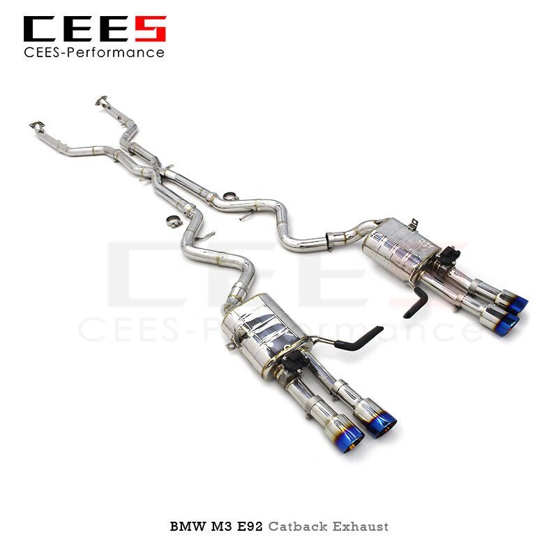 CEES Exhaust Pipes for BMW M3 E92 4.0L 2008-2013 Tuning Performance 304 Stainless Steel Valve Exhaust Muffler Car Exhaust System