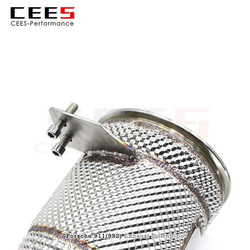 CEES Performance Exhaust Downpipe for PORSCHE 911 (992) 2020- Without Catalyst Catless Downpipe Exhaust Pipe Catalytic Converter