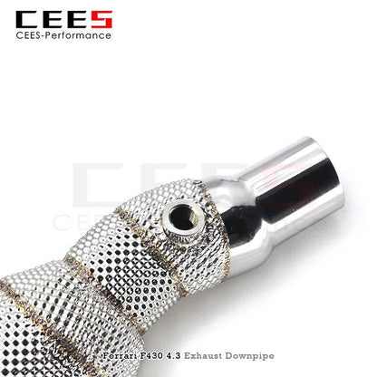 CEES Exhaust Downpipe for Ferrari F430 4.3 2005-2009 High Flow Catted Downpipe Catalytic Converters Exhaust Pipe with Catalyst