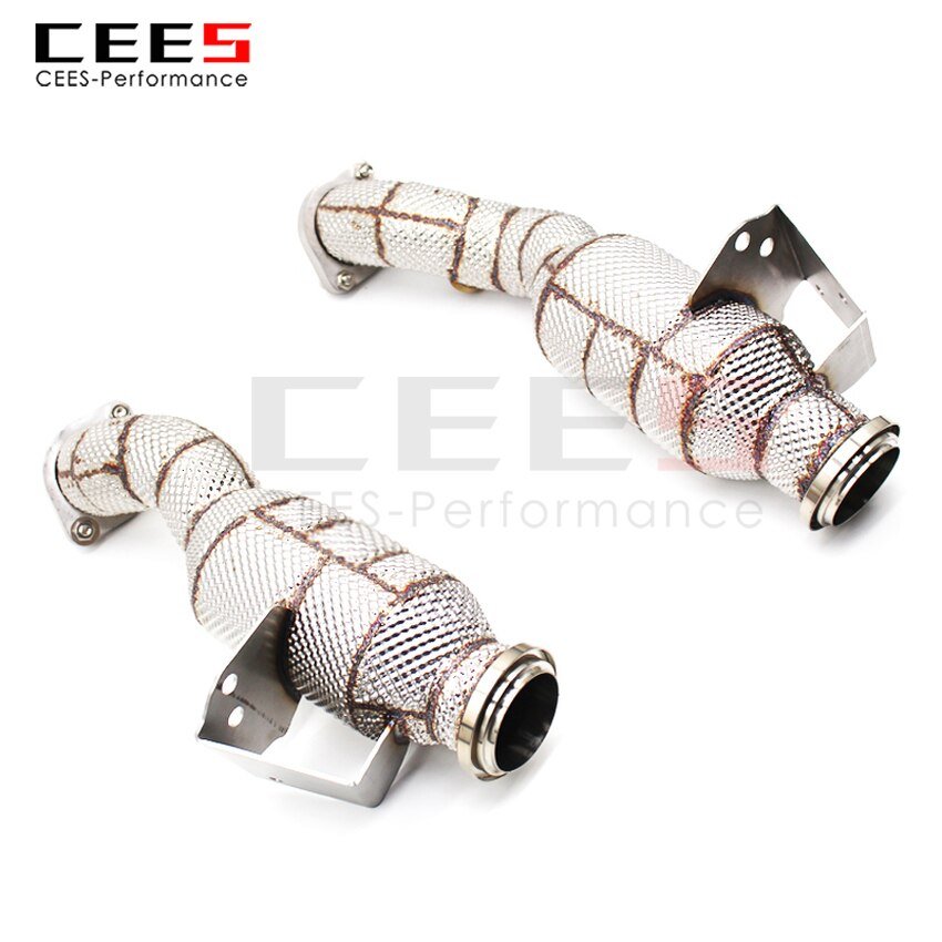 CEES Exhaust System For Mercedes-Benz GLC43 Headers With/Without Catalyst Test Pipe Converter High Flow Catted Exhaust Downpipe