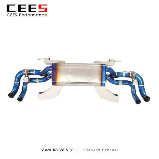 CEES Catback Exhaust for AUDI R8 V8/V10 2010-2015 Titanium Exhaust System High Performance Vavle  Exhaust System Escapamento