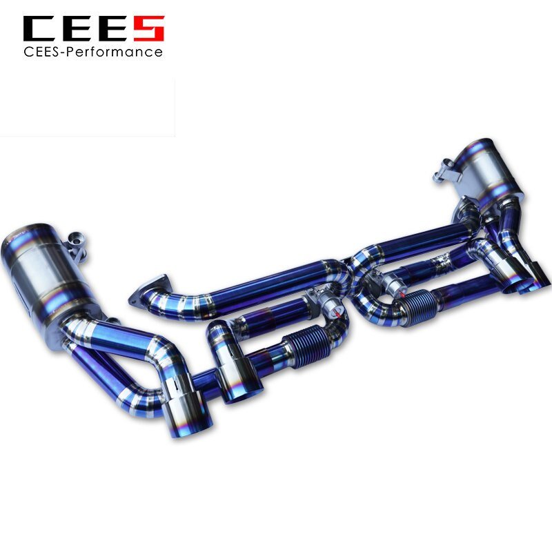 CEES Catback Exhaust for PORSCHE 911 991.1 3.4L/3.8L 2012-2015 Titanium Alloy Valve Muffler Exhaust Pipe High Performance Escape