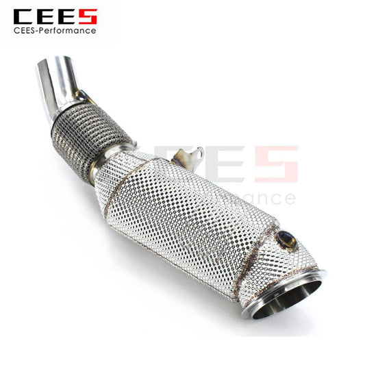 CEES Exhaust System For BMW 520 525 528 N20 Headers With Catalyst Test Pipe Converter High Flow Catted Exhaust Downpipe