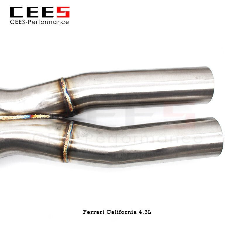 CEES Downpipe X pipe For Ferrari California 4.3L 2009-2014 Catless downpipe Catalytic converter Exhaust Pipe