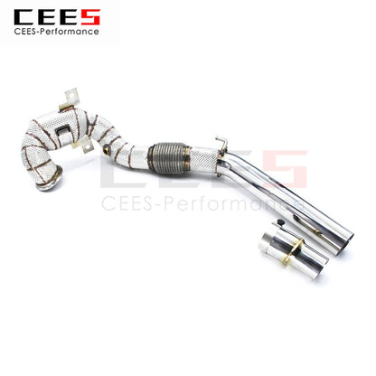 CEES Exhaust System For Volkswagen VW golf 7 GTI Headers With Catalyst Test Pipe Converter High Flow Catted Exhaust Downpipe