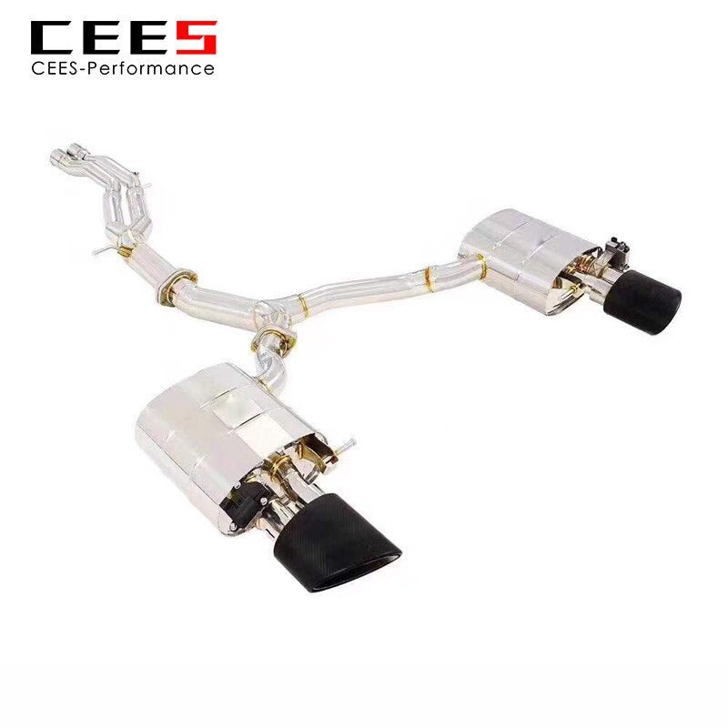 CEES Catback For AUDI RS4 2.9T 2019-2022 Racing Car Valve Muffler Titanium Alloy Valvula Escape Electrica Exhaust System Scarico