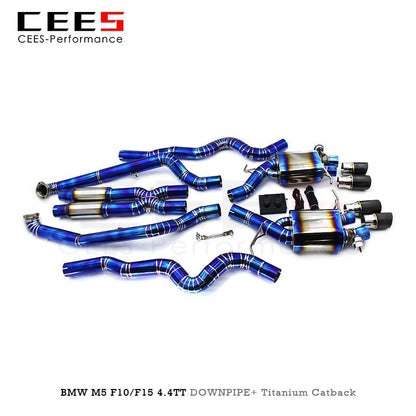 CEES Downpipe Catback Exhaust for BMW M5 F10/F15 4.4TT 2012-2016 Tuning Performance Titanium High Performance Exhaust System