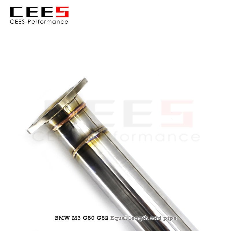 CEES Equal length mid pipe For BMW M3 G80/G82 3.0T 2020-2025 Equal length mid pipe Exhaust Pipe Stainless Steel Muffler Parts