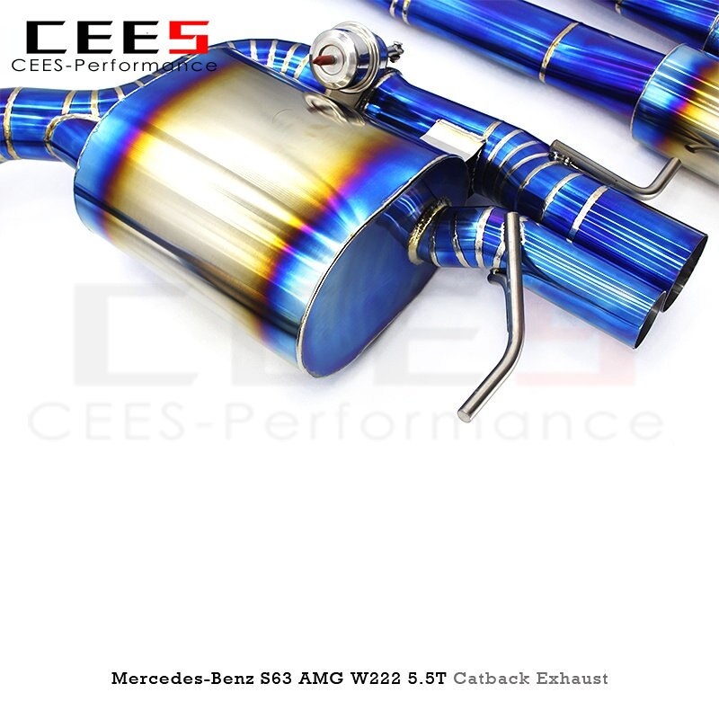 CEES Performance Exhaust Catback for Mercedes Benz S65/S65C COUPE 4.0T/6.0T 2014-2023 Titanium Valve Muffler Exhaust System