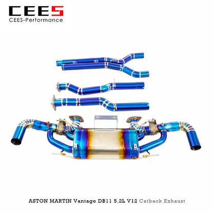 CEES Catback Exhaust For Aston Martin DB11 Vantage V12 5.2L 2017-2019 Titanium alloy Exhaust valve control Exhaust System