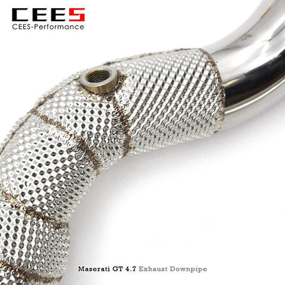 CEES Exhaust Downpipe For Maserati Gran Turismo/GT 4.7 2008-2023 SS304 with catalyst High flow catted downpipe Exhaust Pipe