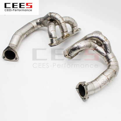 CEES Exhaust System For Porsche 911 997.1 Headers Manifold Test Pipe No cat Downpipe Stainless Steel Car Accessories