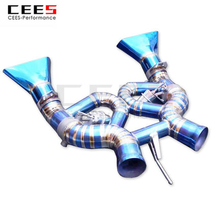 CEES Exhaust System For Mclaren MP4-12C Titanium Alloy Catback Valve Muffler Auto Modification Terminale Scarico Auto Car Parts